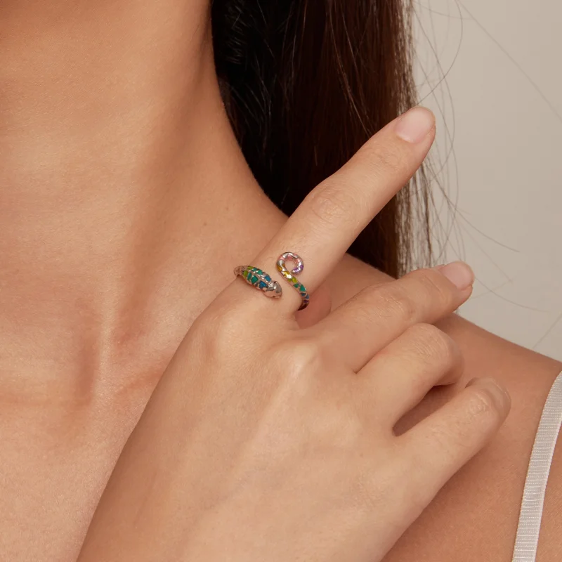 (obrázek pro) Pandora styl Chameleon otevřený prsten - BSR475-E - Zobrazit 5