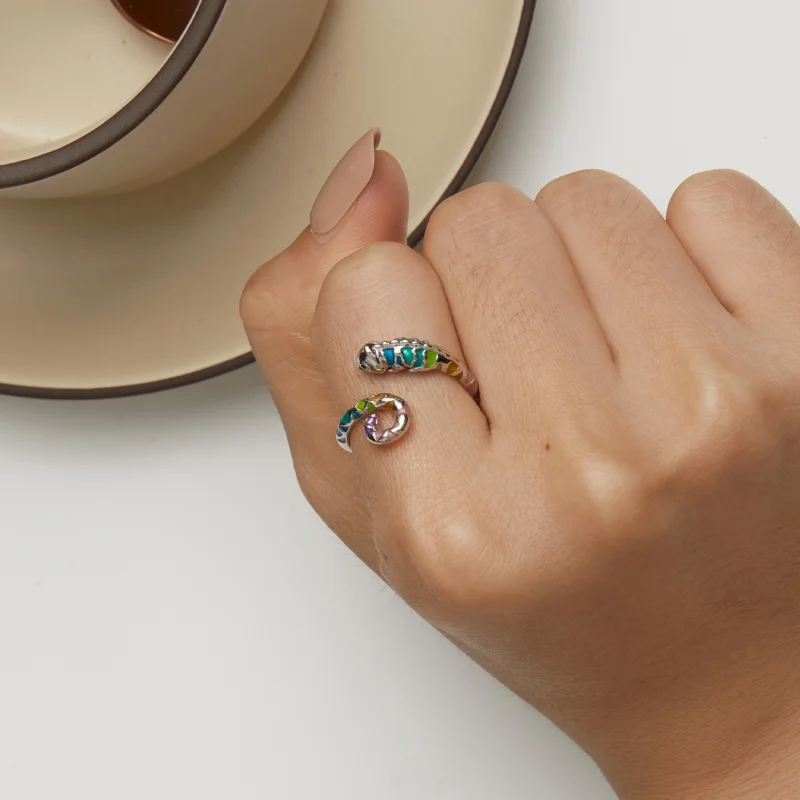 (obrázek pro) Pandora styl Chameleon otevřený prsten - BSR475-E - Zobrazit 7