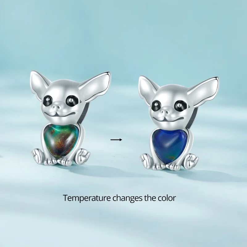 (obrázek pro) Pandora styl Chihuahua přívěsek - SCC2601 - Zobrazit 2