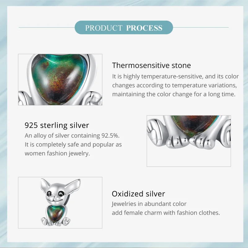 (obrázek pro) Pandora styl Chihuahua přívěsek - SCC2601 - Zobrazit 6