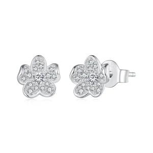 (obrázek pro) Pandora styl diamanty zdobené květinové náušnice - BSE855