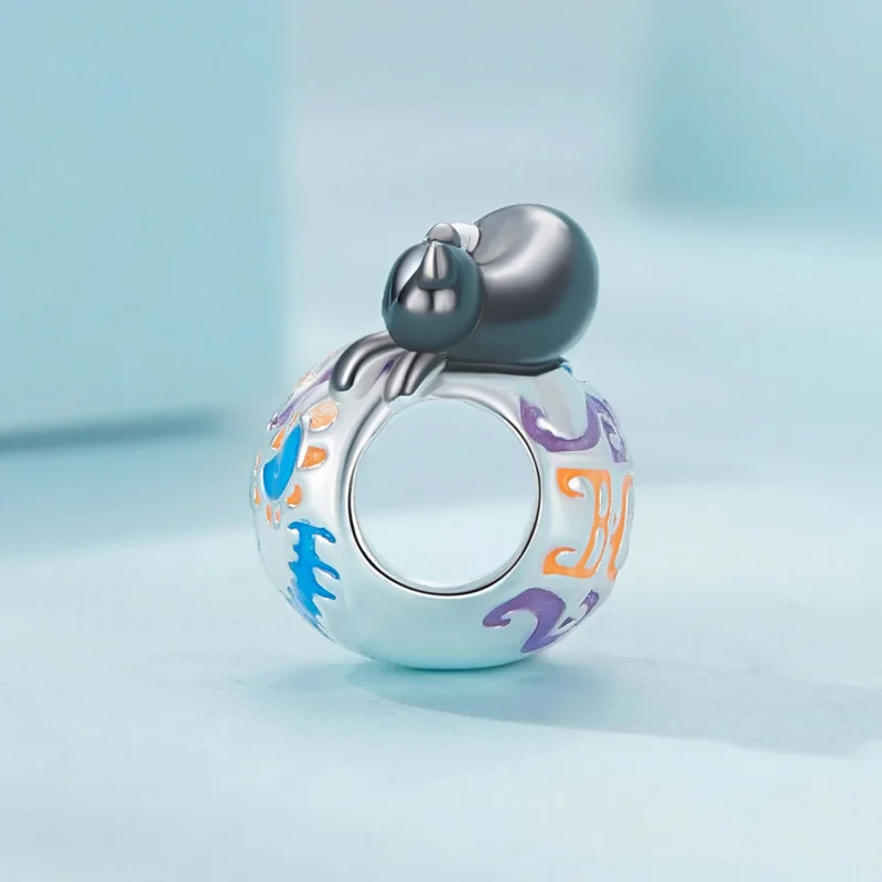 (obrázek pro) Pandora styl dýňový amulet na Halloween - SCC2626 - Zobrazit 3