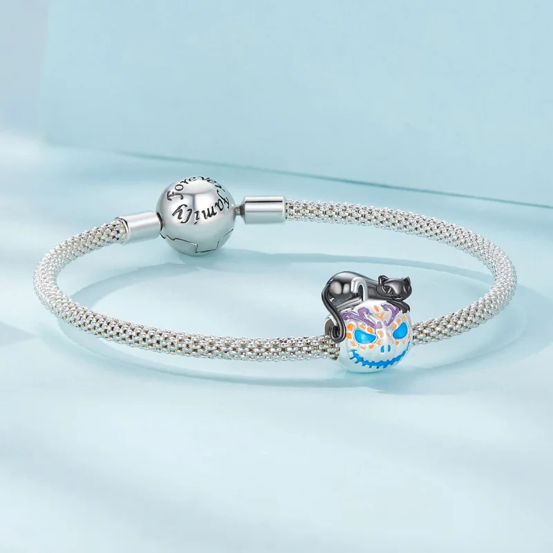 (obrázek pro) Pandora styl dýňový amulet na Halloween - SCC2626 - Zobrazit 5
