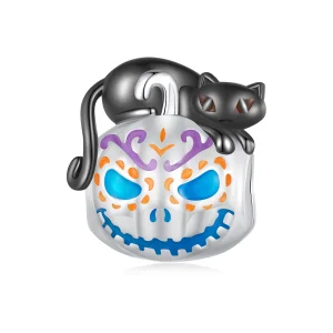 (obrázek pro) Pandora styl dýňový amulet na Halloween - SCC2626