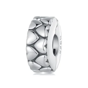(obrázek pro) Pandora styl dvojité srdce klip - SCC2637