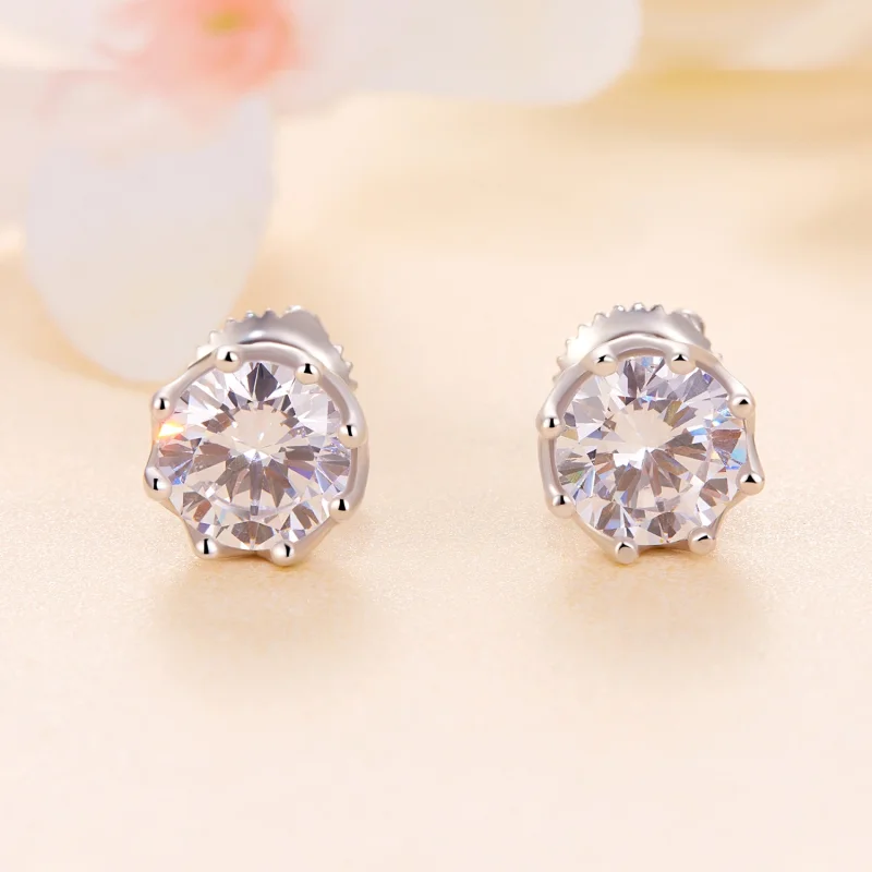 (obrázek pro) Pandora styl Exquisite Moissanite Studs Náušnice (Dva certifikáty) - MSE016-L - Zobrazit 2