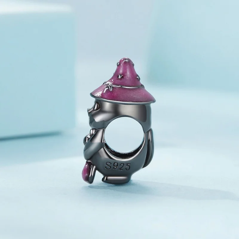 (obrázek pro) Pandora styl Halloweenský čarodějnický kocour charm - SCC2625 - Zobrazit 3