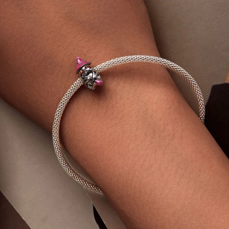 (obrázek pro) Pandora styl Halloweenský čarodějnický kocour charm - SCC2625 - Zobrazit 7