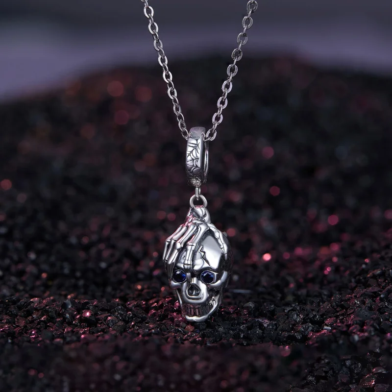 (obrázek pro) Pandora styl Halloweenská lebka s přívěskem - SCC2606 - Zobrazit 2