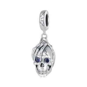 (obrázek pro) Pandora styl Halloweenská lebka s přívěskem - SCC2606
