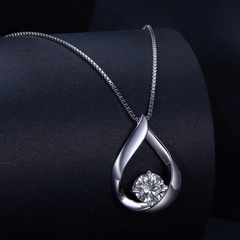 (obrázek pro) Pandora styl Kolečko Moissanite Náhrdelník (Jedno certifikát) - MSN015 - Zobrazit 2
