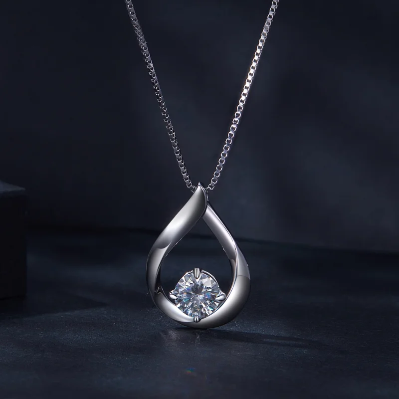 (obrázek pro) Pandora styl Kolečko Moissanite Náhrdelník (Jedno certifikát) - MSN015 - Zobrazit 3