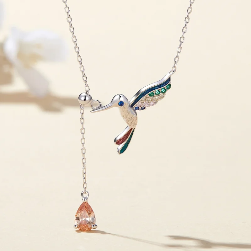 (obrázek pro) Pandora styl Kolibřík náhrdelník - BSN305 - Zobrazit 2