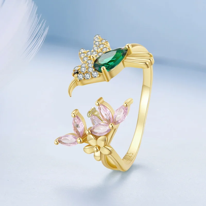 (obrázek pro) Pandora styl Kolibrí dárek - stříbrný prsten S925 - BSR016-B - Zobrazit 2