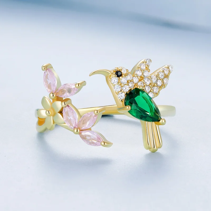 (obrázek pro) Pandora styl Kolibrí dárek - stříbrný prsten S925 - BSR016-B - Zobrazit 3