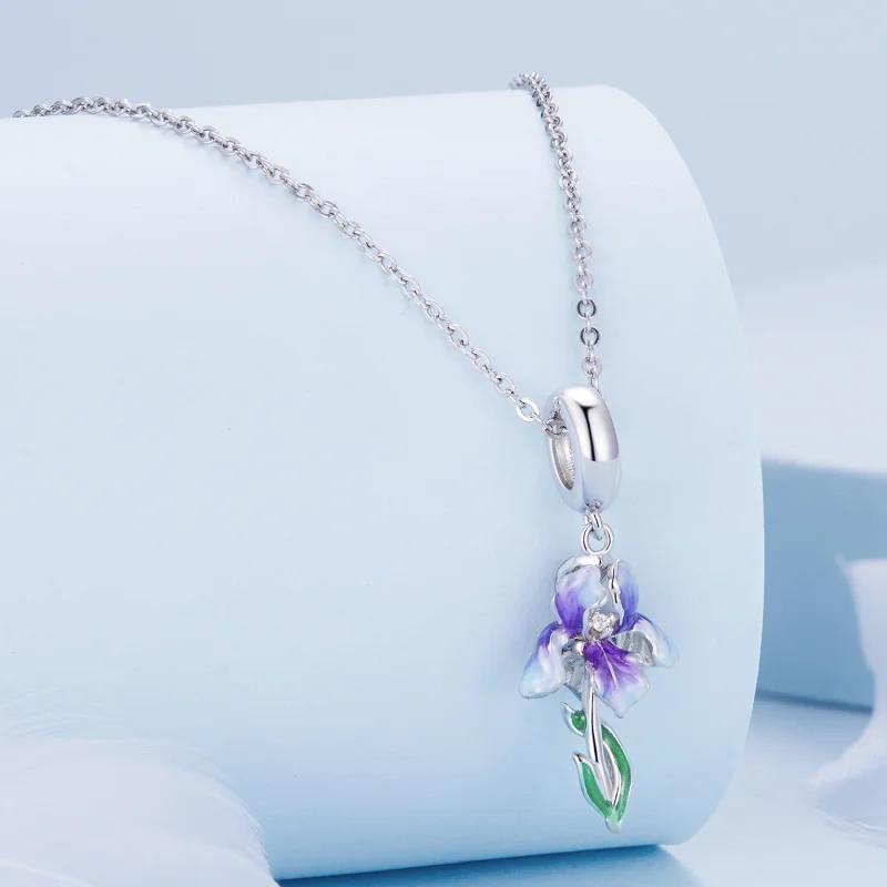 (obrázek pro) Pandora styl Květina Iris Dangle - BSC815 - Zobrazit 2