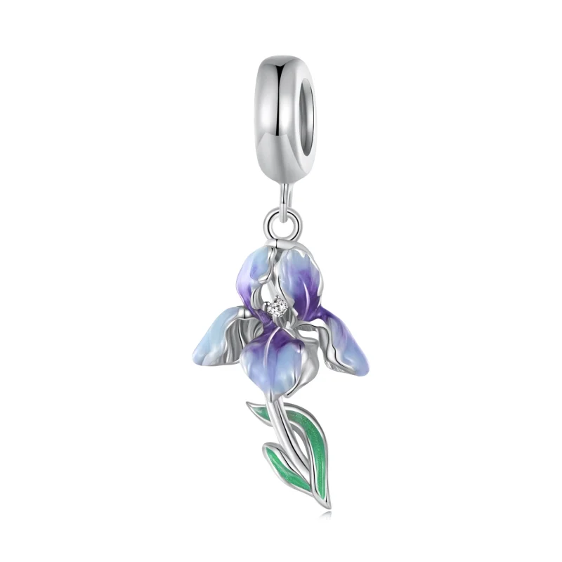 (obrázek pro) Pandora styl Květina Iris Dangle - BSC815 - Zobrazit 6
