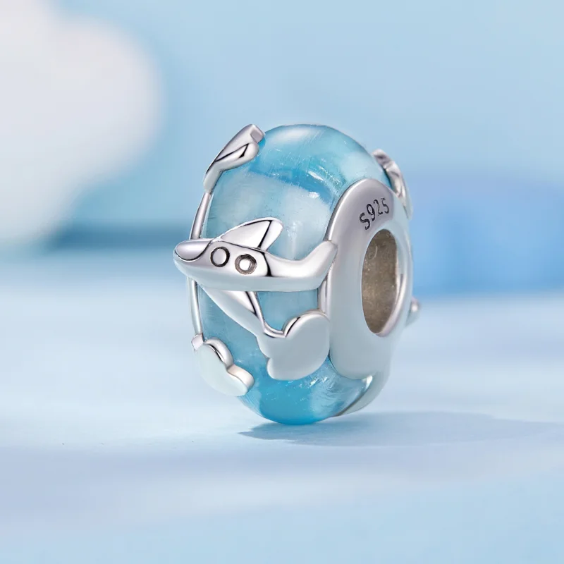 (obrázek pro) Pandora styl Letadlo Glazovaný Přívěsek - SCC2482 - Zobrazit 2
