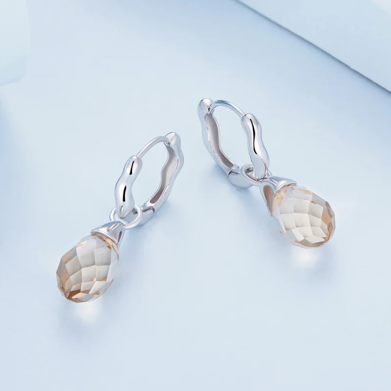 (obrázek pro) Pandora styl luxusní vodní kapička náušnice - BSE814 - Zobrazit 3