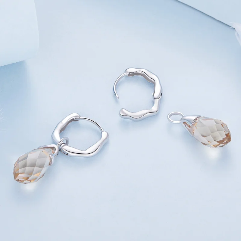 (obrázek pro) Pandora styl luxusní vodní kapička náušnice - BSE814 - Zobrazit 4