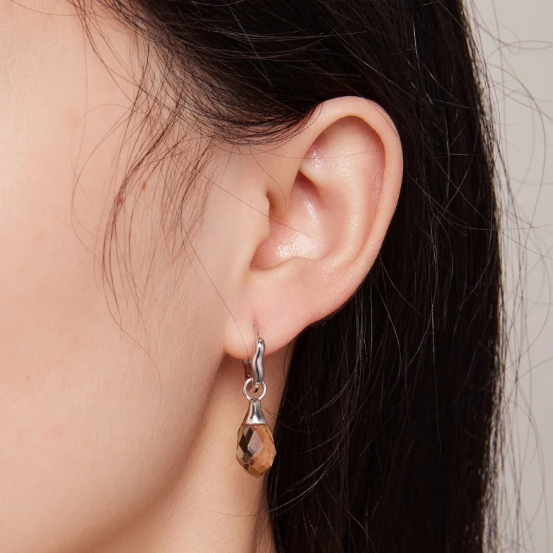 (obrázek pro) Pandora styl luxusní vodní kapička náušnice - BSE814 - Zobrazit 5