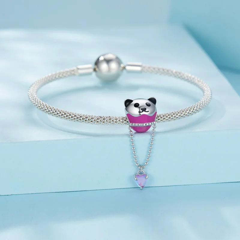(obrázek pro) Pandora styl Medvěd horkovzdušný balón amulet - SCC2550 - Zobrazit 3