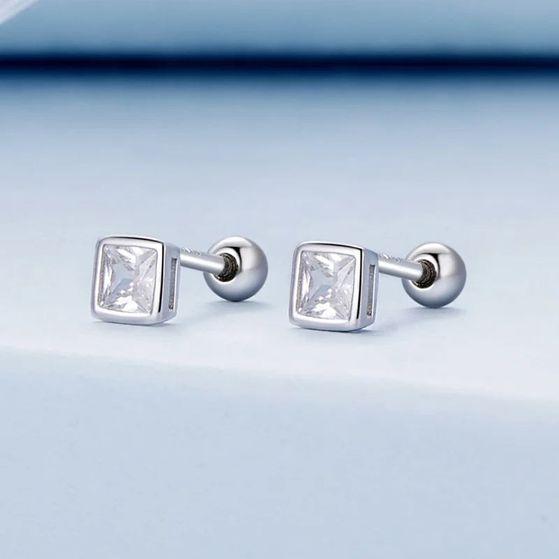 (obrázek pro) Pandora styl Mini Princess Zirkonové náušnice - BSE885-S - Zobrazit 2