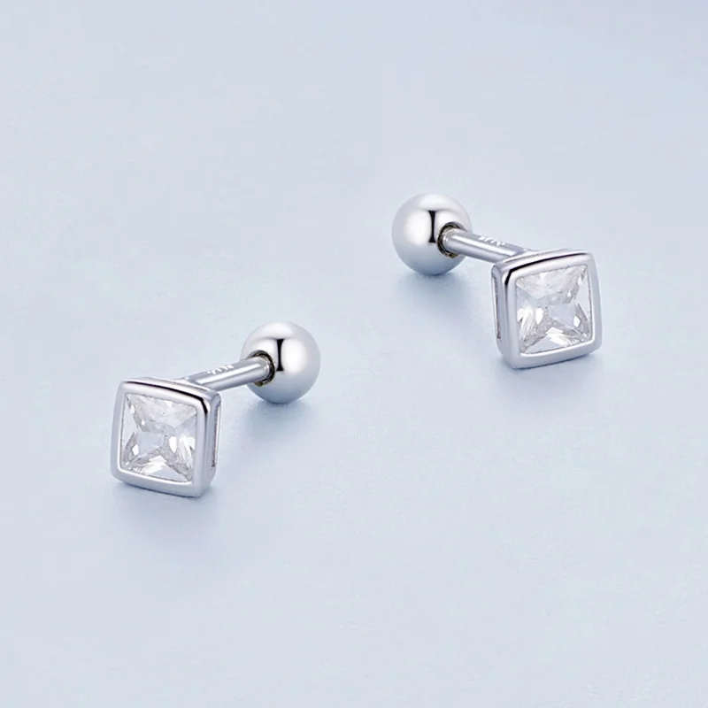 (obrázek pro) Pandora styl Mini Princess Zirkonové náušnice - BSE885-S - Zobrazit 3