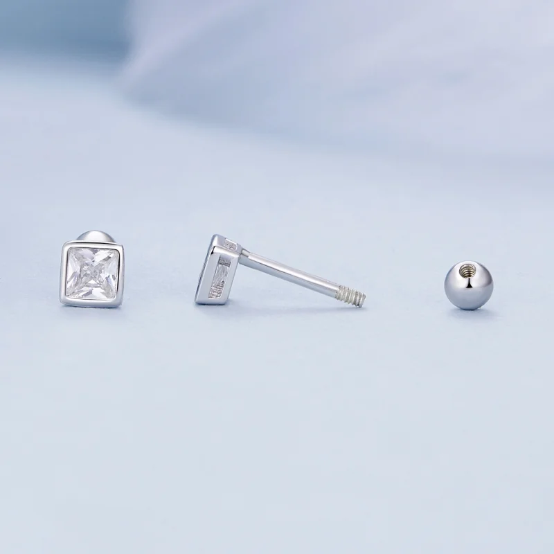 (obrázek pro) Pandora styl Mini Princess Zirkonové náušnice - BSE885-S - Zobrazit 4