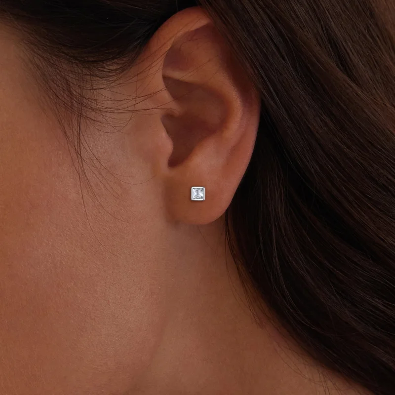 (obrázek pro) Pandora styl Mini Princess Zirkonové náušnice - BSE885-S - Zobrazit 6