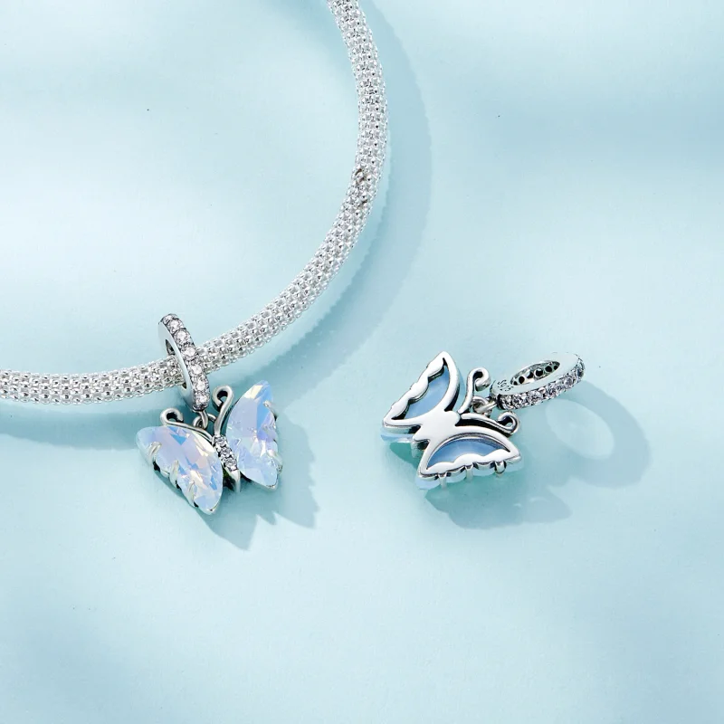 (obrázek pro) Pandora styl Modrá Aurora motýl Dangle - SCC2305 - Zobrazit 4