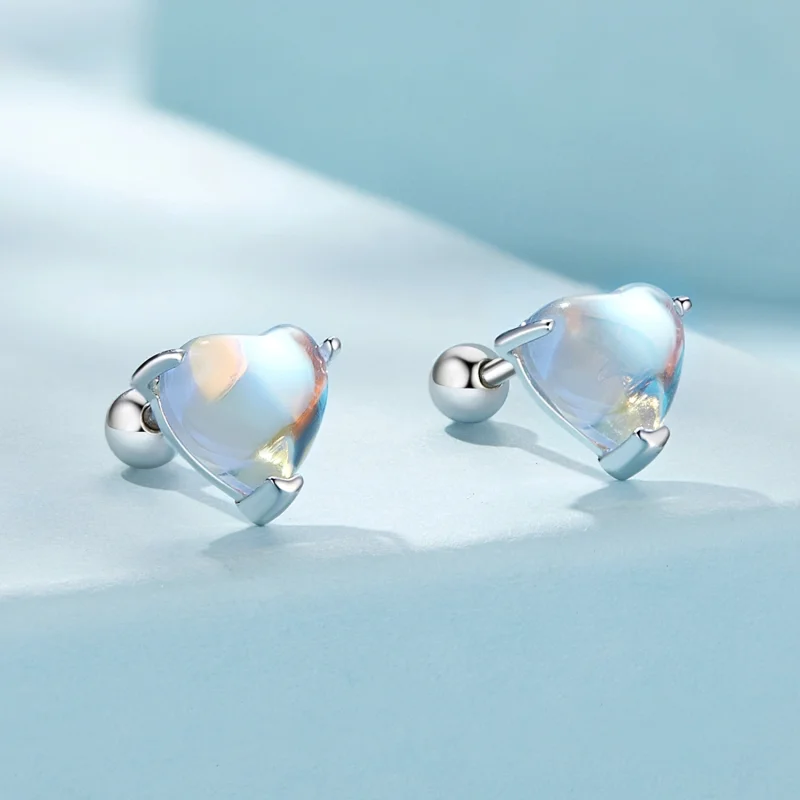 (obrázek pro) Pandora styl Moonstone náušnice - SCE1629 - Zobrazit 2