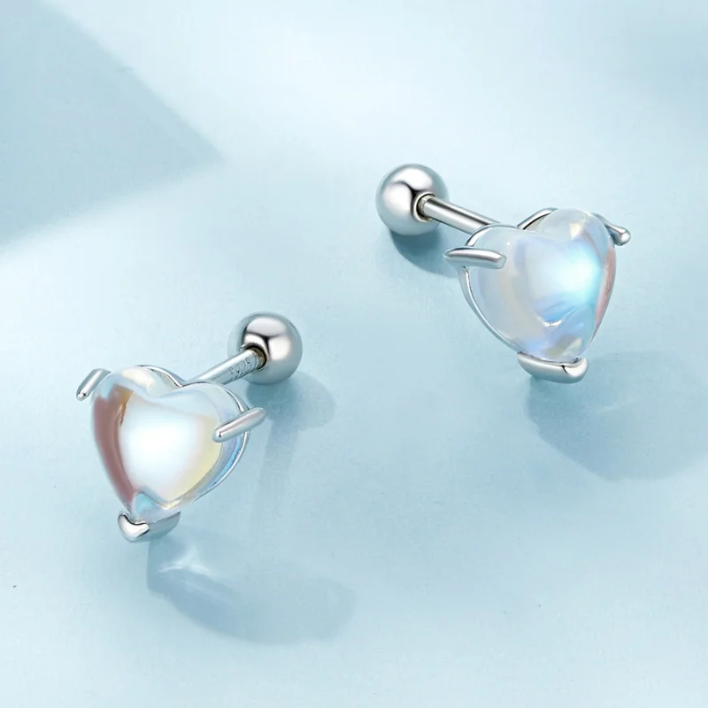 (obrázek pro) Pandora styl Moonstone náušnice - SCE1629 - Zobrazit 3