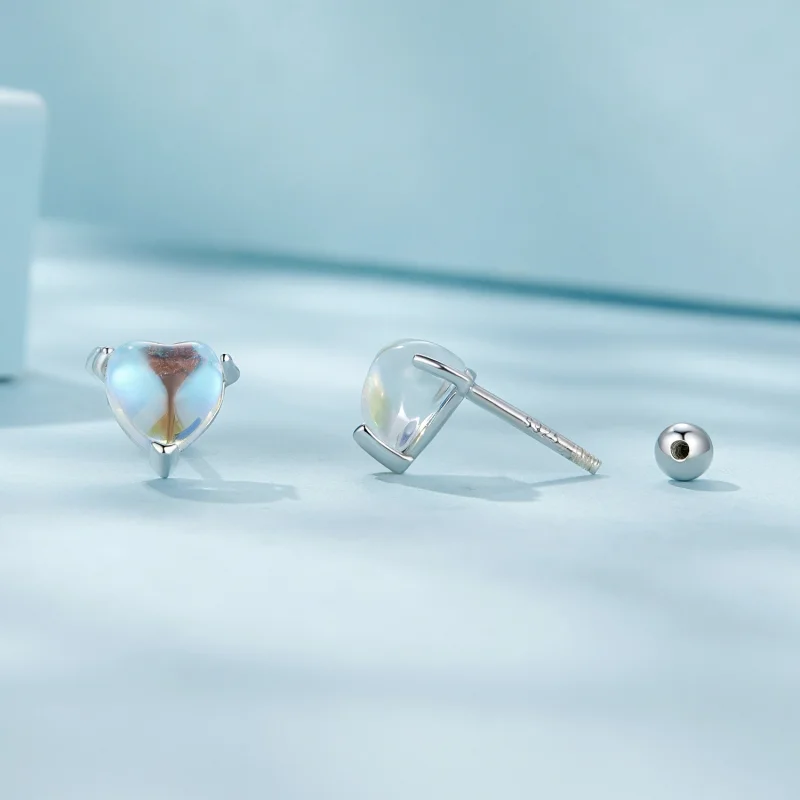(obrázek pro) Pandora styl Moonstone náušnice - SCE1629 - Zobrazit 4