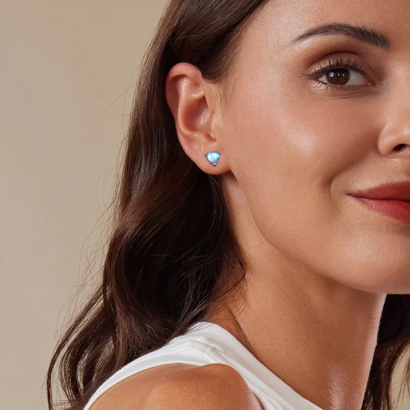 (obrázek pro) Pandora styl Moonstone náušnice - SCE1629 - Zobrazit 9
