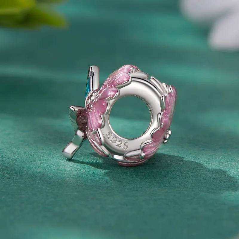 (obrázek pro) Pandora styl Motýl Chryzantéma Charm - BSC788 - Zobrazit 3