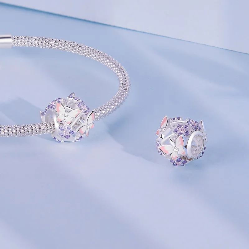 (obrázek pro) Pandora styl Motýl Zirkon Charm - SCC2463 - Zobrazit 4