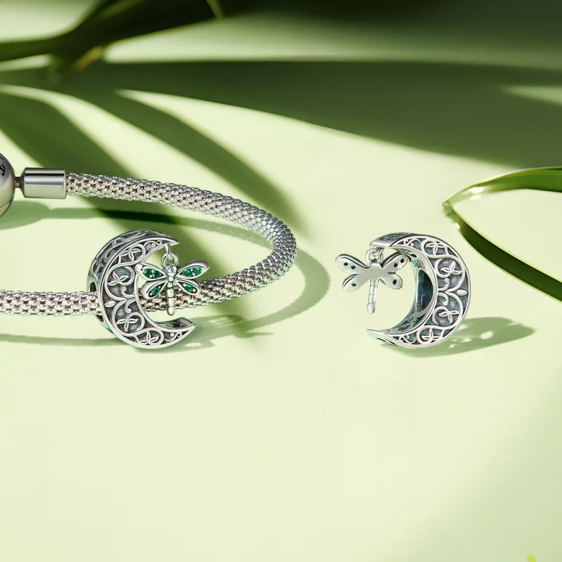 (obrázek pro) Pandora styl Měsíční vážka amulet - SCC2605 - Zobrazit 4