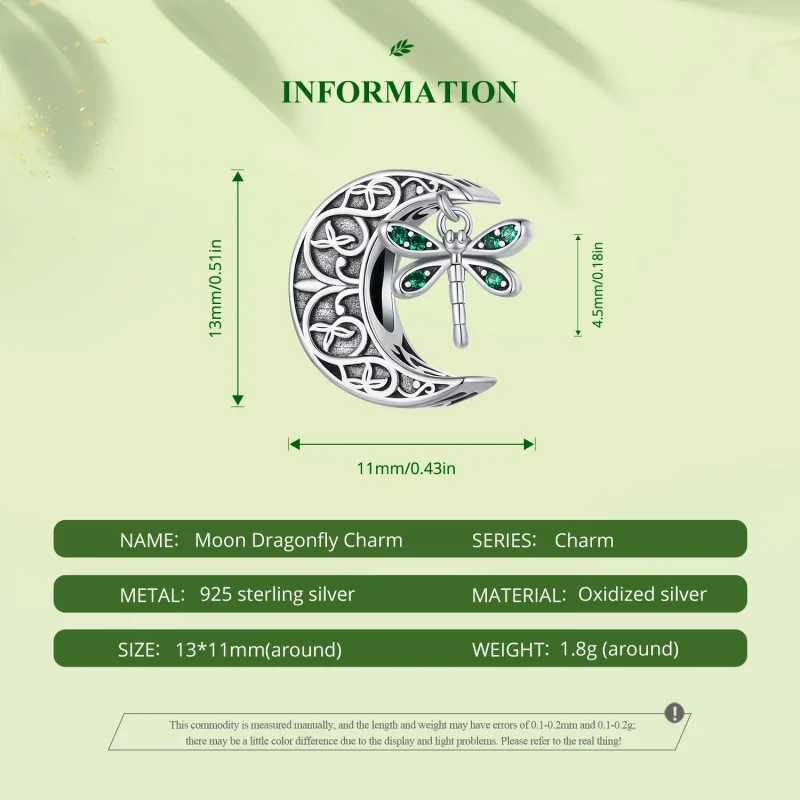 (obrázek pro) Pandora styl Měsíční vážka amulet - SCC2605 - Zobrazit 6