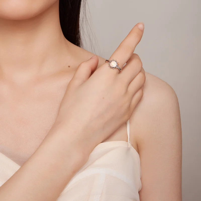 (obrázek pro) Pandora styl Opalový Sluneční Prsten - BSR398 - Zobrazit 6