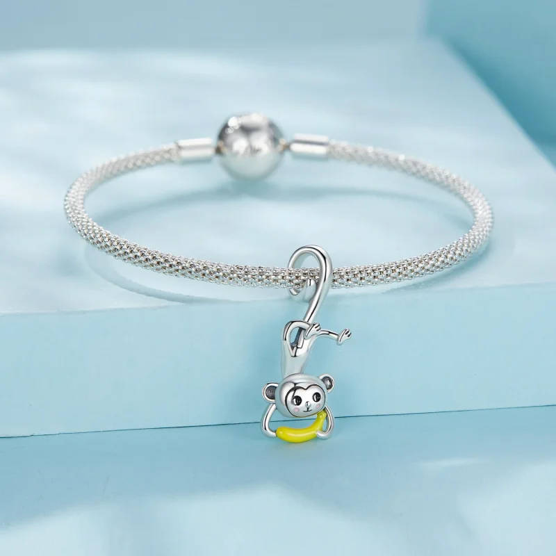 (obrázek pro) Pandora styl Opice přívěsek - SCC2547 - Zobrazit 3