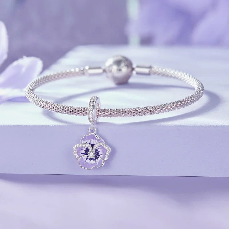 (obrázek pro) Pandora styl Pansy Dangle - SCC2583 - Zobrazit 5