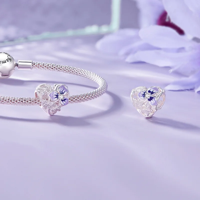 (obrázek pro) Pandora styl Pansy přívěsek - SCC2585 - Zobrazit 4