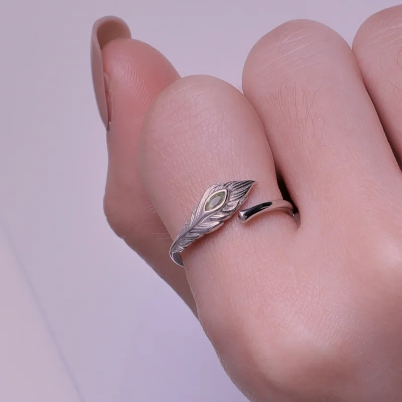 (obrázek pro) Pandora styl pavích per Open Ring - BSR424 - Zobrazit 6