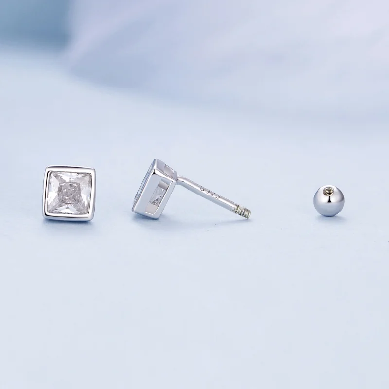 (obrázek pro) Pandora styl princeznovské zirkonové náušnice - BSE885-L - Zobrazit 4