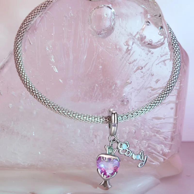 (obrázek pro) Pandora styl Růžová Bonbón Dangle - SCC2640 - Zobrazit 2