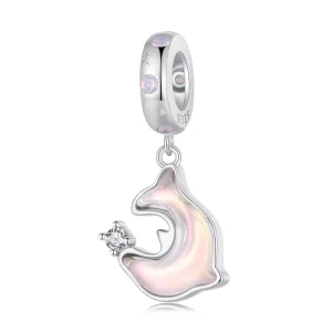 (obrázek pro) Pandora styl Růžový delfín s přívěskem - SCC2639