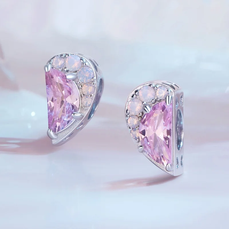 (obrázek pro) Pandora styl Růžové Sestřičky Srdce Charm - SCC2641 - Zobrazit 6