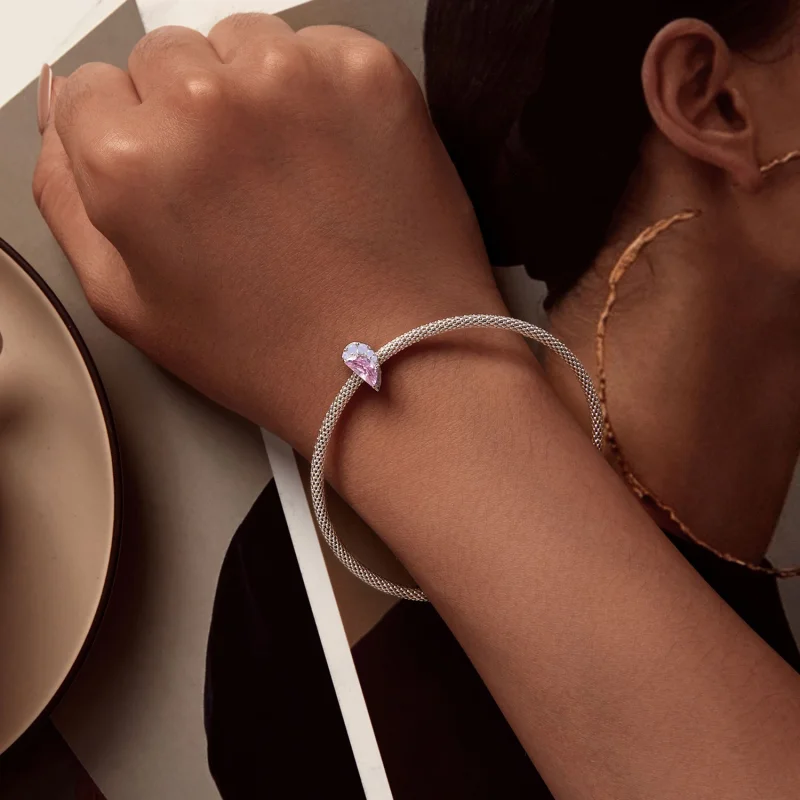 (obrázek pro) Pandora styl Růžové Sestřičky Srdce Charm - SCC2641 - Zobrazit 8