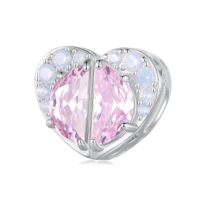 (obrázek pro) Pandora styl Růžové Sestřičky Srdce Charm - SCC2641